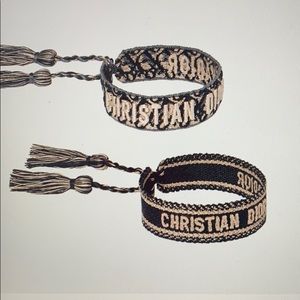 Christian Dior friendship bracelet in navy cotton